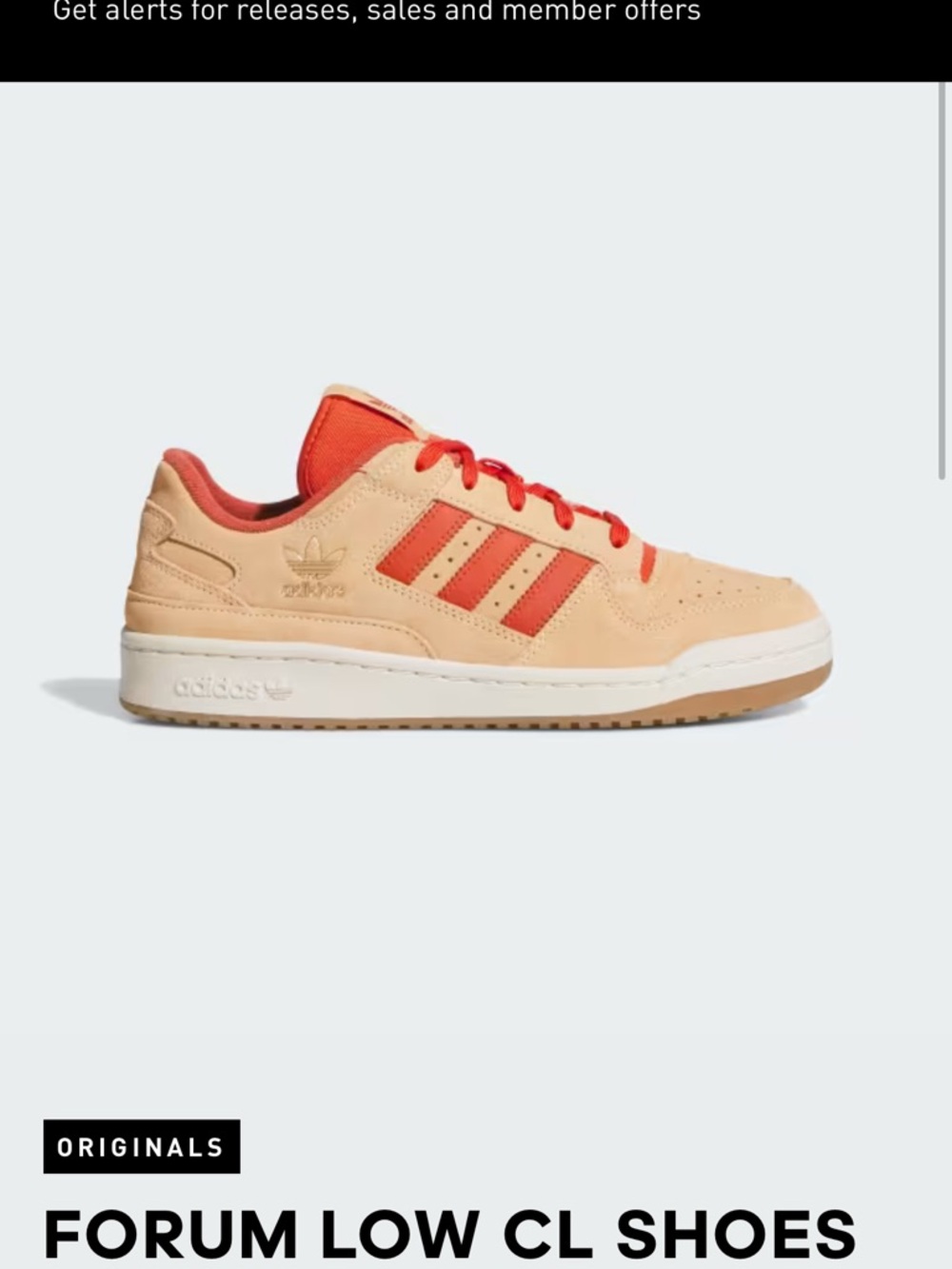 adidas Forum Low CL Sneakers in Peach & Red-Orange